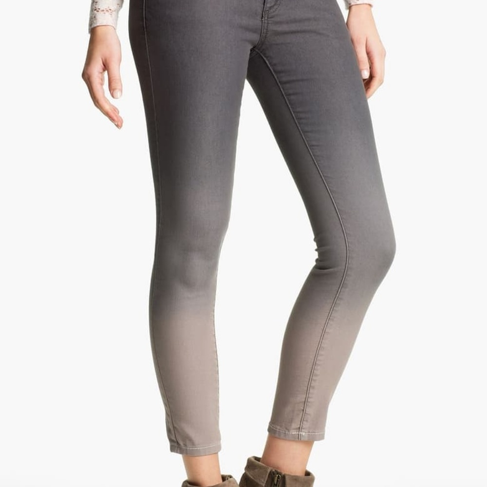 Free People Grey Ombre Skinny Jeans Size 28
